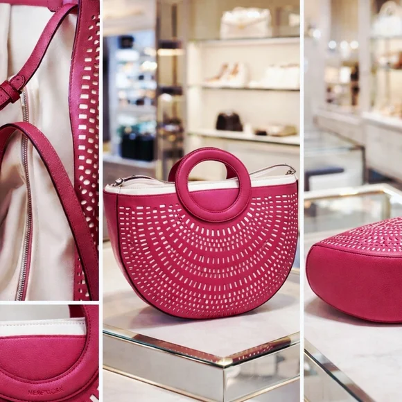 HENRI BENDEL West 57th Half Circle Perforated Tote - Picture 3 of 9